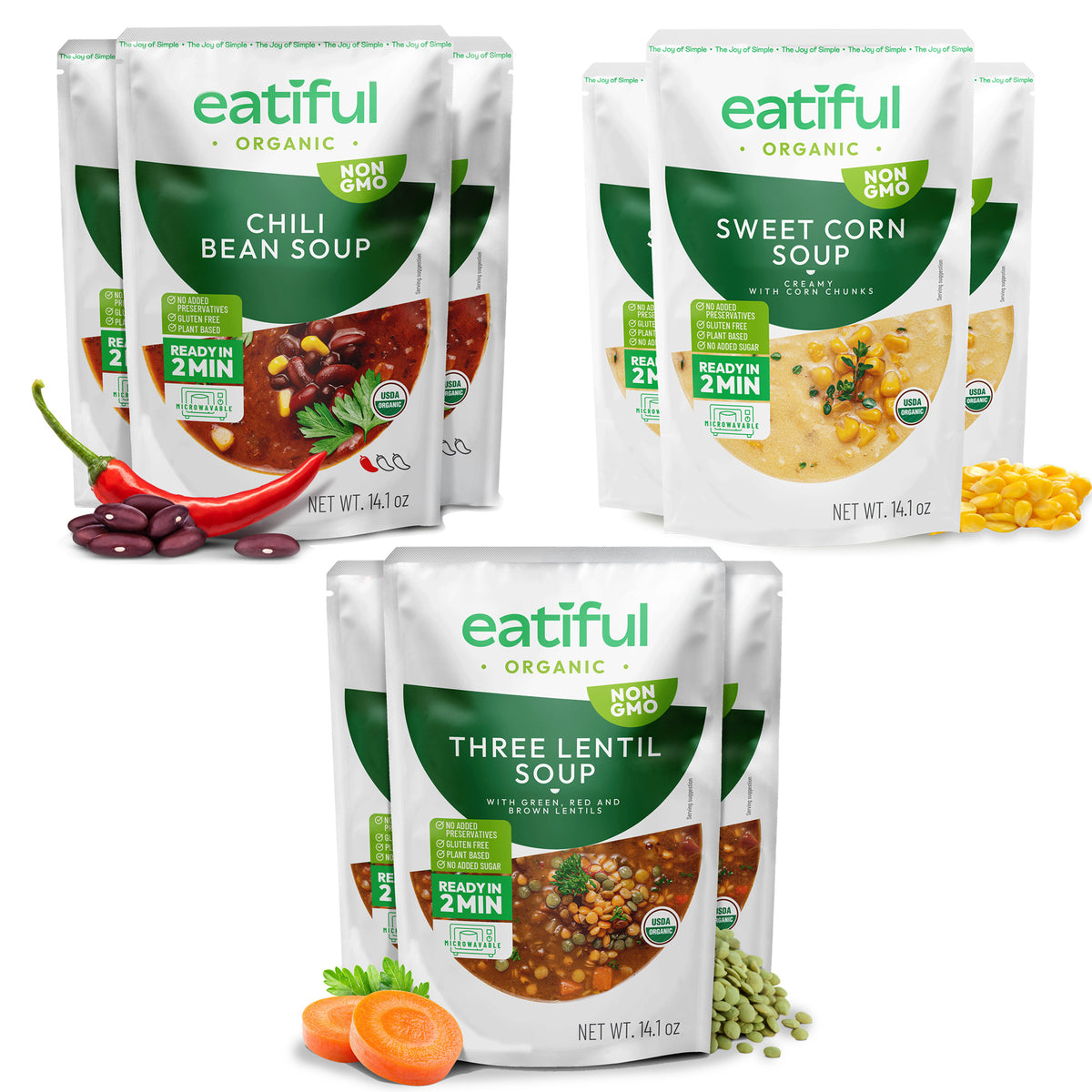 Best-Selling Soup Trio - 3 Flavors (9 Pack)