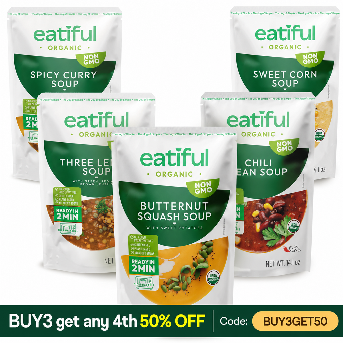 Organic Soups Variety Pack (5 Flavors)