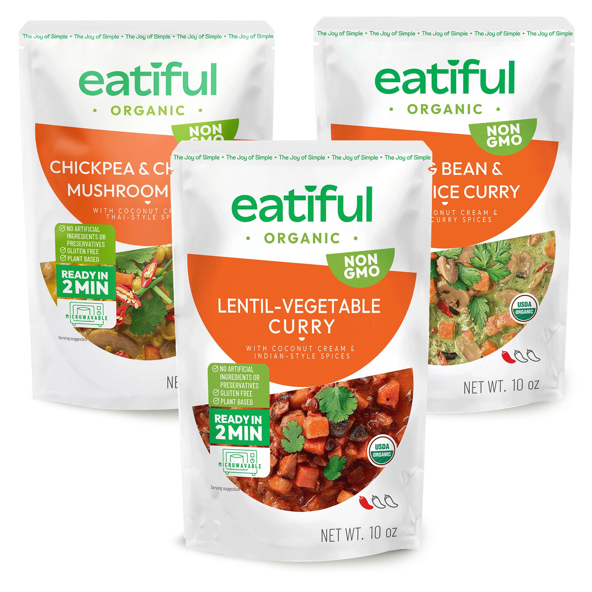 Organic Curry Meals Variety Pack (3 Flavors)
