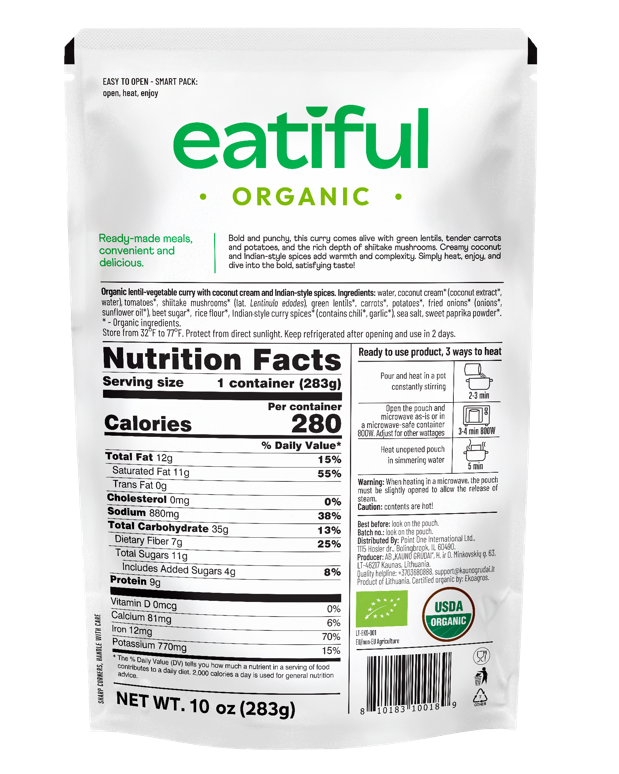 Organic Curry Meals Variety Pack (3 Flavors)